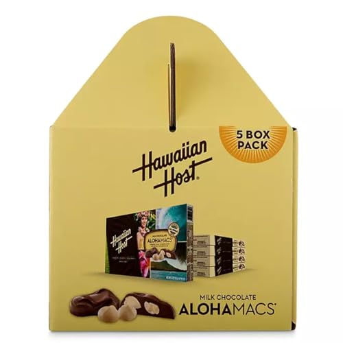 Hawaiian Host Aloha Macs Milk Chocolate Macadamia Nuts (6 ounce box, 12 pieces) (1 Box)