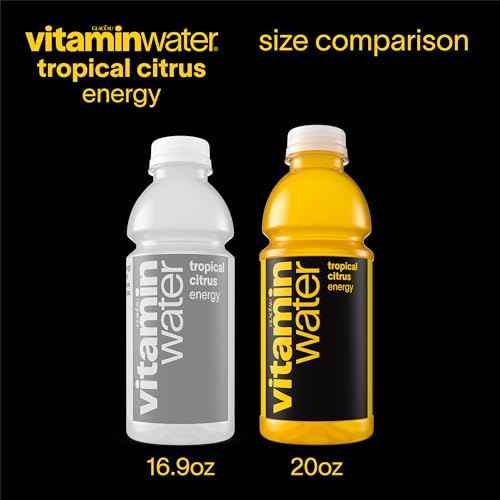 vitaminwater Refresh Tropical Mango, Flavored Water Beverage Bottles, 20 fl oz, 12 Pack