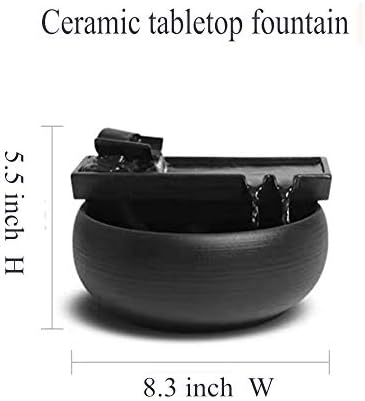 Ceramic Tabletop Fountain for Indoor and Outdoor Table Desk Office Patio (Ceramic Fountain)