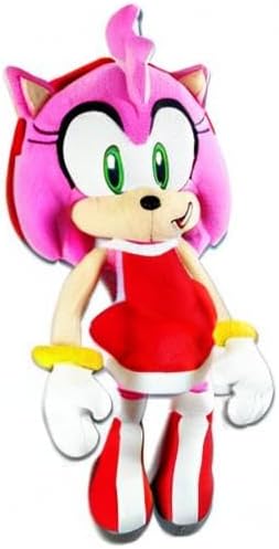 GE Animation GE-52635 Sonic the Hedgehog 9" Amy Rose in Red Dress Stuffed Plush