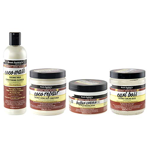 Aunt Jackie's Coconut Crème Recipes Curl Boss Coconut Curling Hair Gel for Natural Curls, Coils and Waves, 15 oz