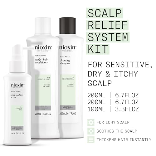 NIOXIN Scalp Relief System Kit | Soothes, Hydrates & Thickens Hair