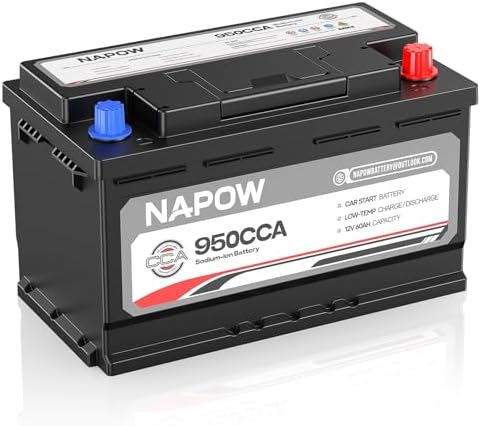 12V 70Ah Sodium Ion Car Battery, 1000CCA IP65 Waterproof Automotive Group Size 49 Battery for Car RV Marine