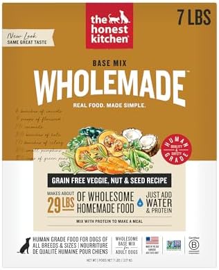 The Honest Kitchen Dehydrated Grain Free Fruit & Veggie Base Mix Dog Food (Just Add Protein), 3 lb Box