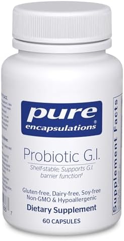 Pure Encapsulations Probiotic G.I. - Shelf Stable Probiotic for Intestinal Health & Gastrointestinal Support* - with Lactobacillus & Bifidobacterium - 60 Capsules | Shelf Stable Probiotic for Intestinal Health and Gastrointestinal Support*, with Lactobac…