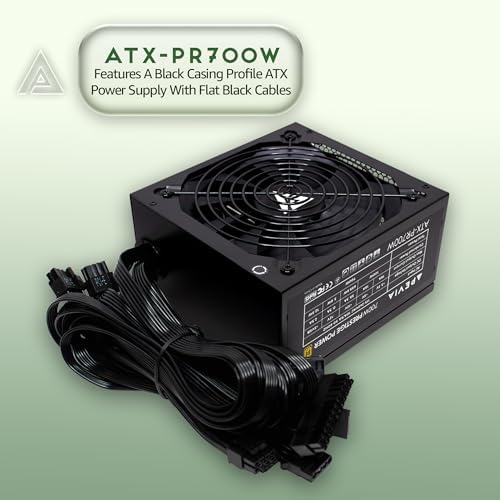 Apevia ATX-PR600W Prestige 600W 80+ Gold Certified, RoHS Compliance, Active PFC ATX Gaming Power Supply | 80+ Gold Efficiency, 135mm Auto Thermal Controlled Fan, Heavy Duty Protections, RoHS Compliance, DC to DC Converter Design