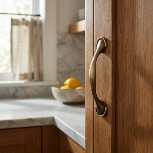 Cosmas 25 Pack 6632BAB Brushed Antique Brass Pull 3 Inch Hole Centers | Classic Design | 76mm Hole Centers | 4-5/8 Inch Overall | Kitchen, Bathroom & Dresser Hardware