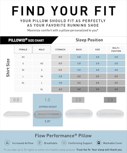 Bedgear Flow Performance Pillow, 2.0 Soft Cooling Pillow for Back