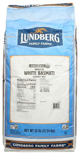 Lundberg Family Farms - Organic California White Basmati Rice, Pleasant Aroma, Fluffy Texture, Won't Clump When Cooked, Bulk Rice, Gluten-Free