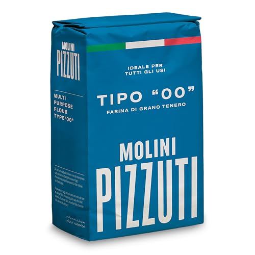 Molini Pizzuti Italian Tipo “00” Soft Wheat Flour – Ultra-Fine – All Natural for Pizza, Bread, Pasta, and Baking, 1 kg (2.2 lbs)