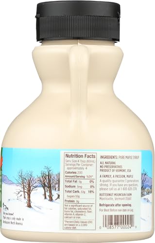 Butternut Mountain Farm, Syrup Maple Amber Rich Jug, 8 Fl Oz