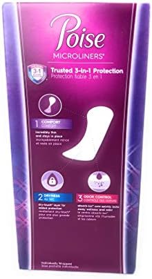 Poise Microliners, Long Length - Lightest Absorbency, 50 Count (Pack of 2)