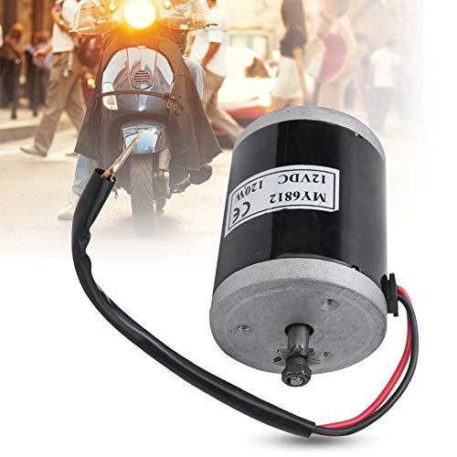 Electric Brushed Motor, 12V 120W High-Speed Compact Permanent Magnet DC Gear Motor with Belt Pulley for Electric Scooters E-Bikes Robotics UAVs