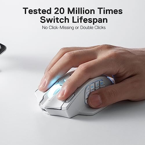 Redragon M908 Wired MMO RGB Gaming Mouse 12400 DPI Remapping Keys | Stable Lag-Free Connection, Redefine Keybinding Macro, Vibing Backlight, Ergonomic Grip Body Comfort