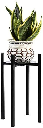 Sunnyglade 15" High Plant Stand Indoor Metal Potted Plant Holder Sturdy | Plant Stand Indoor Galvanized Steel Pot Stand with Stylish Mid-Century