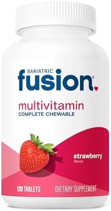 Bariatric Fusion Orange Cream Flavored Complete Chewable Bariatric Multivitamin with Iron for Bariatric Surgery Patients Including Gastric Bypass and Sleeve Gastrectomy - 120 Tablets