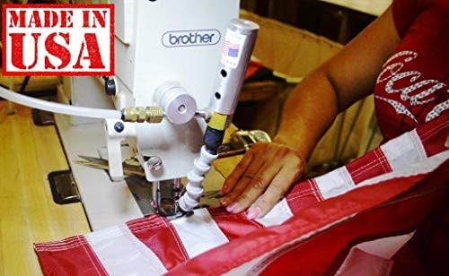 US Flag Factory - 6x10 FT US American Flag (Embroidered Stars, Sewn Stripes) Outdoor SolarMax Nylon Flag - Made in America - Premium Quality (6x10 FT)