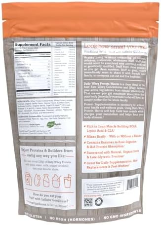 swiig Madagascar Vanilla Whey Protein Powder 20g Muscle Recovery 2.2 lb | Gluten-free, non-GMO daily nutrition supplement with digestive enzymes. Keto-friendly smoothie mix yields 35 servings.