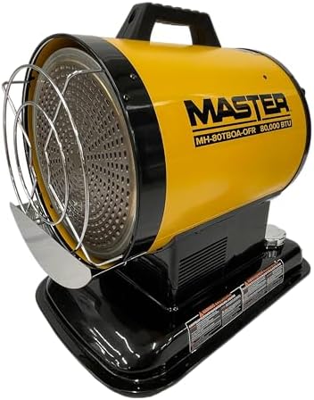 Master 80,000 BTU Kerosene/Diesel Radiant Heater, Portable Forced Air Heater for Indoor, Construction, Shop, Garage, Greenhouse