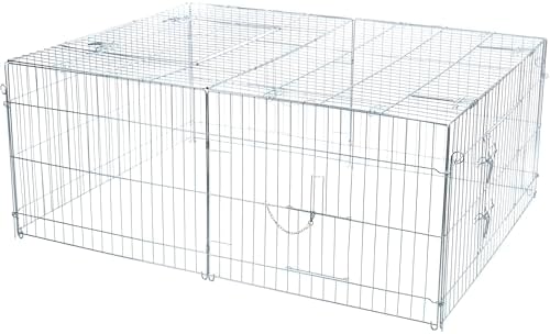 Trixie Rabbit Cage - 34 cu. ft., Outdoor Pen Extends Rabbit Hutch and Chicken Coops, Ideal for Small Animals, Bunny, Guinea Pigs, Chickens