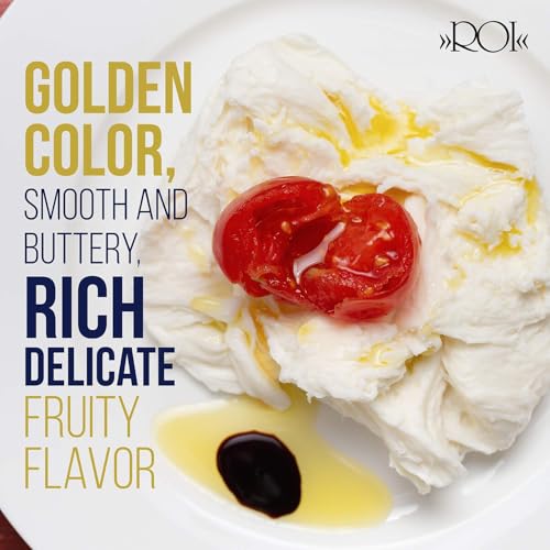 ROI Italian Extra Virgin Olive Oil - Made from Ligurian Taggiasca Olives - Polyphenol Rich EVOO - DOP Certified - Fresh Cold Pressed in Italy - Low