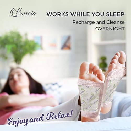 Prescia Foot Pads, Ginger Herbal Variety, Bamboo Vinegar, Nightly Foot Care
