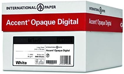 Accent Opaque White Printer Paper, 8.5” x 11” 40lb Bond/100lb Text Copy Paper, 250 Sheets (1 Ream) – Premium Smooth Finish Computer Paper, 97 Bright, 148gsm, Multipurpose White Copy Paper – 188101R