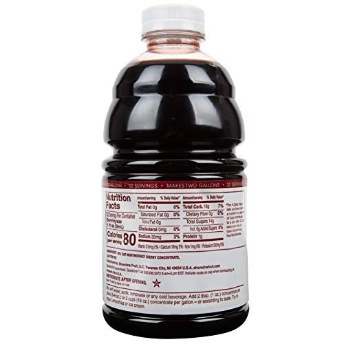Cherry Bay Orchards Tart Cherry Concentrate - All Natural Juice to Promote Healthy Sleep, 16oz Bottle - Gluten Free, Natural Antioxidants, No Added Sugar or Preservatives