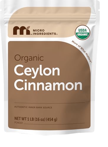 Micro Ingredients Organic Ceylon Cinnamon Powder, 2 lb Sri Lanka Source | True Cinnamon for Spice & Seasoning | Great for Baking, Cooking, & Drinks | Additive Free, Non-GMO