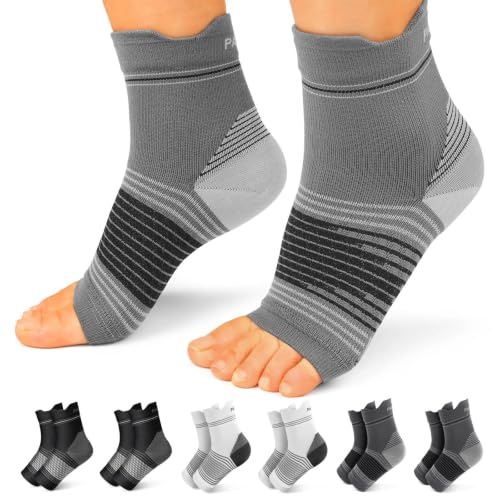 PAPLUS 6 Pairs Plantar Fasciitis Socks, Compression Socks with Arch Support