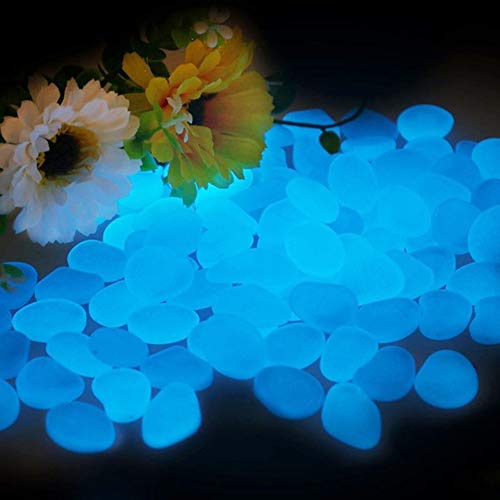 Glow in The Dark Rocks, 200PCS Fairy Garden Decorations Stones, Outdoor Decor for Patio Stepping Stone Kit