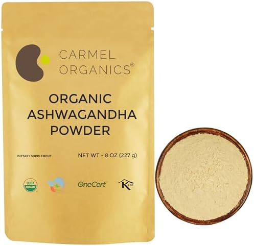 CARMEL ORGANICS Organic Ashwagandha Root Powder 8 Ounce