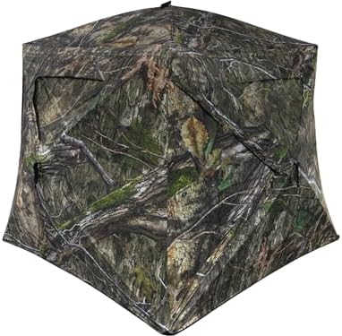 Ameristep Brickhouse Hunting Blind | 3-Person Ground Blind in Mossy Oak Break-Up Country, One Size
