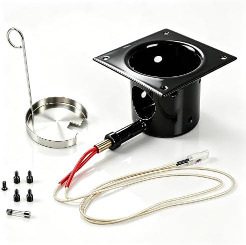 Pellet Grill Burn Pot & Igniter Kit, 200W/120V Heating Element