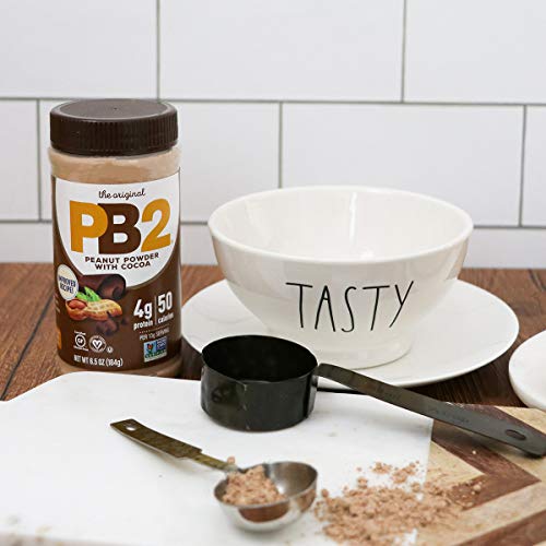 PB2 Powdered Peanut Butter Bundle, Keto Diet, Gluten Free, Mix in Protein Shakes & Smoothies, Low Carb, Original Peanut Butter & Peanut Butter Cocoa Flavors (2 Jars - 6.5 Oz Each)