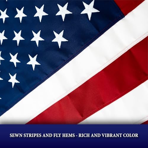 ALLIED FLAG American Flag 5x8 FT Embroidered Nylon US Flag, Vibrant and Durable For Outside - Made in USA
