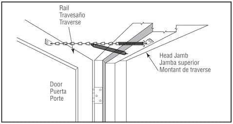 Prime-Line K 5026 Storm Door Protector Chain & Spring, Aluminum Finish (Single Pack)