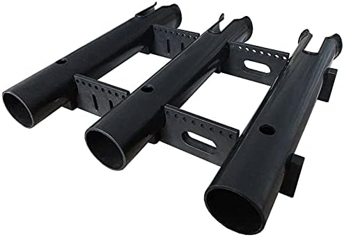 ISURE MARINE Fishing Rod Holder Bracket Wall Mounted Boat Side Mount Tool Holder Tube Links with Screws 2/3/4/6 Pole Tube (White/Black)