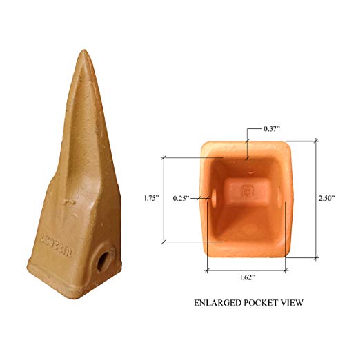 Backhoe Bucket Cat Style Tiger Teeth, 1U-3202TL (5)