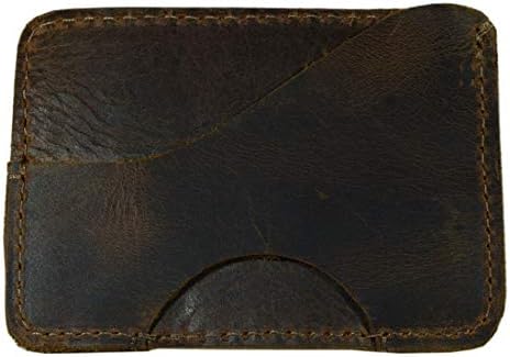 Hide & Drink, Leather Double Sided Card Holder, Holds up to 6 Cards, Slim Wallet, Front Pocket Accessories
