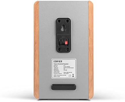 Edifier P12 Passive Bookshelf Speaker - 2-Way Speakers with Built-in Wall-Mount Bracket - Wood Color, Pair - Needs Amplifier or Receiver to Operate