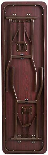 Flash Furniture 5 ft Laminate Folding Training Table, Mahogany | Durable Construction, Commercial Use