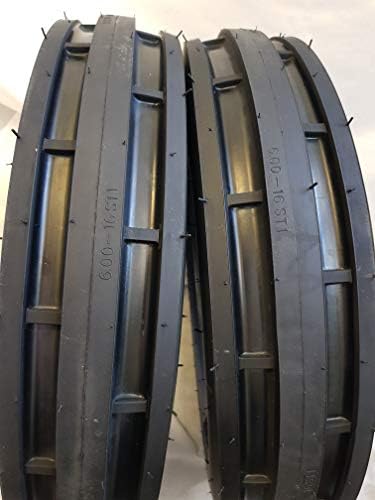 5.50x16 (2 Tires and 2 Tubes) 5.50-16, 5.50X16 ROAD CREW ST1 6 PLY 3 Rib Tractor Tires w/Tubes