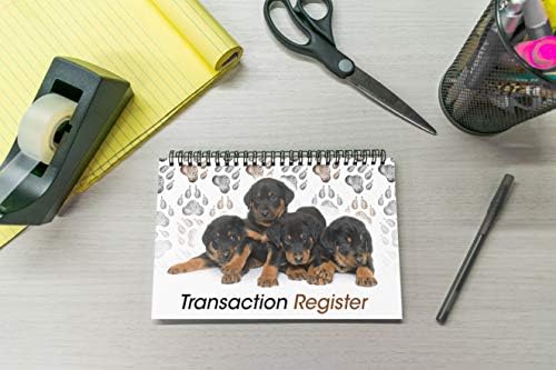 Side Spiral Bound Puppies Checkbook/Transaction Register