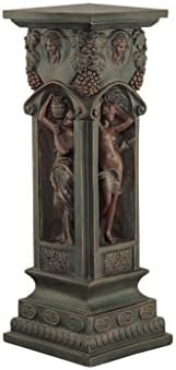 Design Toscano KY992 Chatsworth Manor Neoclassical Pedestal Column Plant Stand, Antique Stone