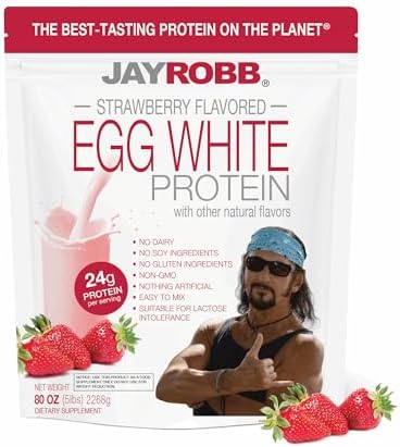 JAYROBB Vanilla Egg White Protein 24 oz, 1.5 Pound Bag