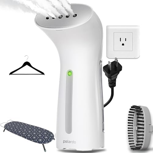 Polardo Travel Garment Steamer - Compact Portable Handheld Clothes Steamer with 360° Anti-Spill Technology