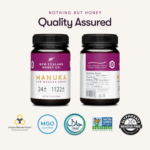 Raw Manuka Honey UMF 24+ MGO 1122+, UMF Certified, 3rd Party Tested, 8.8oz