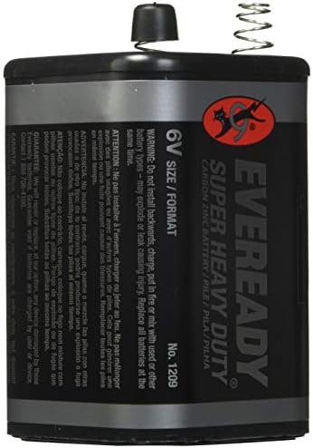 Eveready Super Heavy Duty 1209 6 Volt Spring Lantern Battery