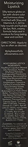 e.l.f. Moisturizing Lipstick, Vibrant Color & Luminous Shine, Bordeaux Beauty, 0.11 Ounce